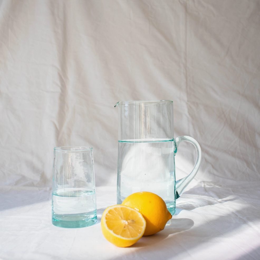 Hand Blown Pitcher with Handle, Green – Casablanca Market